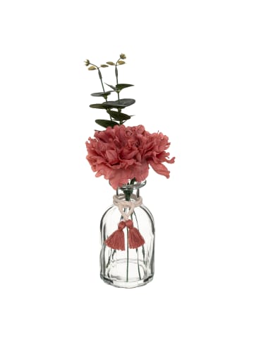 Atmosphera Créateur d'intérieur Blumenarrangement im Glas CARMEN in Dunkelrosa, 30 cm