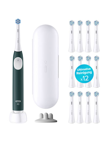 Oral-B Elektrische Zahnbürste "iO2 + 12 Aufsteckbürsten Ultimative Reinigung" in Grün