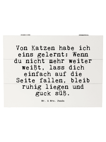 Mr. & Mrs. Panda Aufbewahrungsbox Von Katzen habe ich... mit Spruch in Weiß