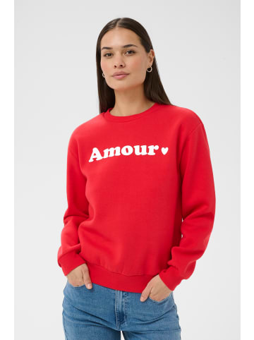 Kaffe Sweatshirt KAmila Loose fit in True Red