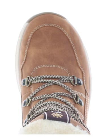 Relife Schnürstiefelette in Cognac