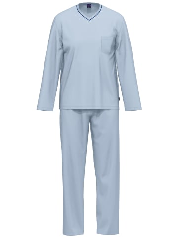 Ammann Schlafanzug Cotton Pure in Ashley Blue
