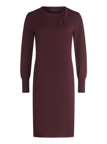 Betty Barclay Strickkleid mit Schleifenknoten in Dark Aubergine