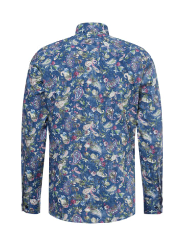 Finshley & Harding Hemd Easy Care in indigo mehrfarbig - 0006