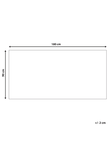 Beliani Outdoorteppich BELLARY in Bunt/Weiß/Schwarz - (W) 90 x (H) 0.5 x (L) 180 cm