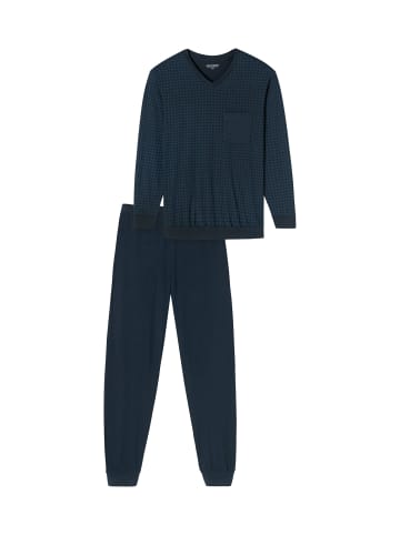 Schiesser Pyjama Comfort Essentials in nachtblau