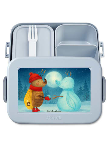 Mr. & Mrs. Panda Bento Box Nachtfalter Schneemann Design ohne Sp... in Blau Pastell