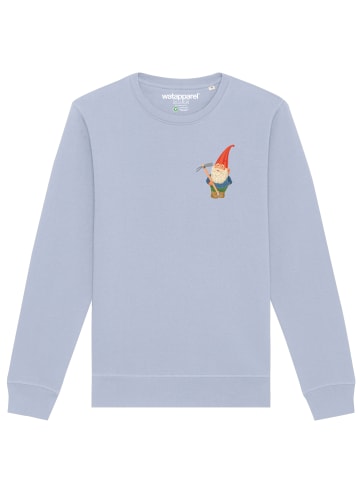 wat? Apparel Sweatshirt Gartenzwerg in Serene Blue