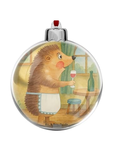 Mr. & Mrs. Panda christbaumkugel Igel Wein Design ohne Spruch in Weiß