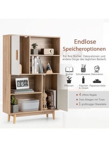 COSTWAY Bücherschrank in Weiß