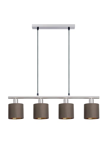 näve Pendelleuchte "MARON" in braun - (L)72.4 cm x (B)12 cm x (H)140 cm