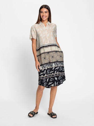 Heine Druckkleid in ecru-beige-bedruckt