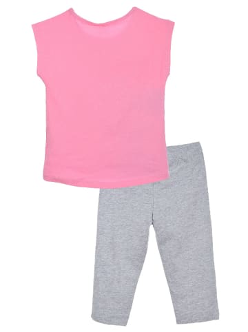 Disney Minnie Mouse 2tlg. Outfit: Schlafanzug Sommer kurzarm T-Shirt und Hose in Pink