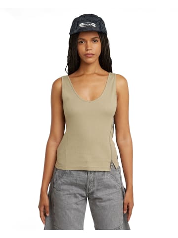 G-Star Raw Asymmetrical Zip Slim Tanktop light toggee