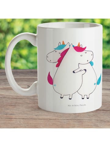 Mr. & Mrs. Panda Haferl Einhörner Umarmen ohne Spruch in Weiß