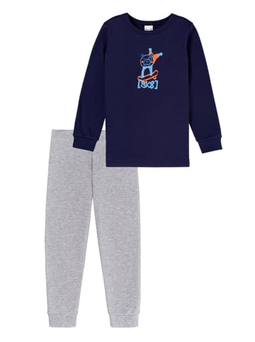 Schiesser Schlafanzug Boys World in Dunkelblau