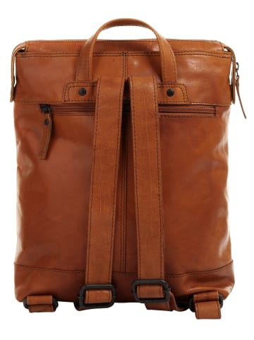 SPIKES & SPARROW Rucksack echt Leder in cognac