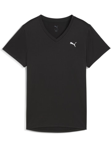Puma T-Shirt "W TAD ESSENTIAL VNECK Tee" in Schwarz
