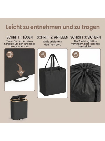 SONGMICS Flaschenkorb Roxanne in Schwarz - (B)38.5 x (H)70.5 x (T)52.5 cm