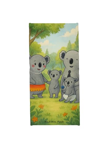Mr. & Mrs. Panda Badehandtuch Koala Familie Design ohne Spruch in Grau Pastell