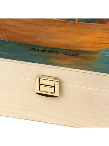 Mr. & Mrs. Panda Tee Box Pinguin Angelboot Design ohne Spruch in Weiß