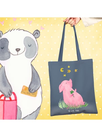 Mr. & Mrs. Panda Tasche Schwein Glück ohne Spruch in Indigo Blue