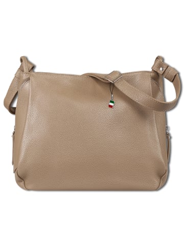 Florence Florence Umhängetasche Leder taupe, beige ca. 35cm