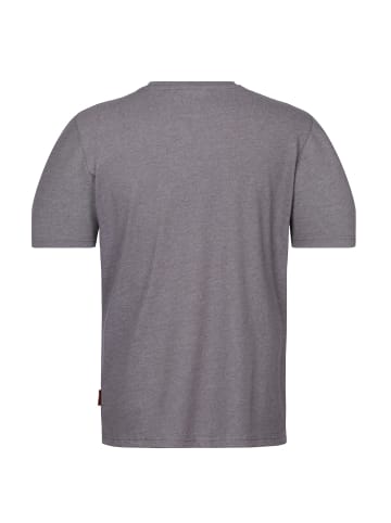 naketano T-Shirt Haschisch in der Blutbahn Dark Grey Melange/Olive Melange