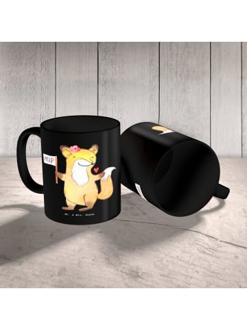 Mr. & Mrs. Panda Kaffeetasse Sozialarbeiterin Probleme mit Spruch in Schwarz