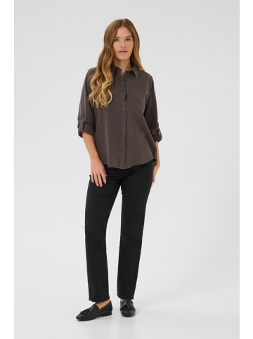 Kaffe Langarm - Hemd KAnaya Regular fit in Black Oyster