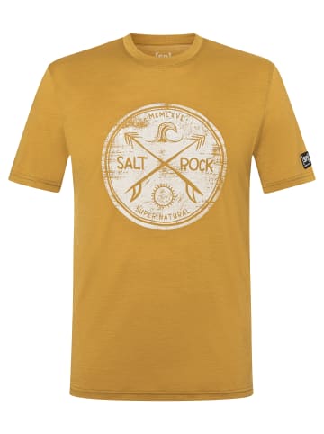 super.natural Merino T-Shirt SALT & ROCK in braun