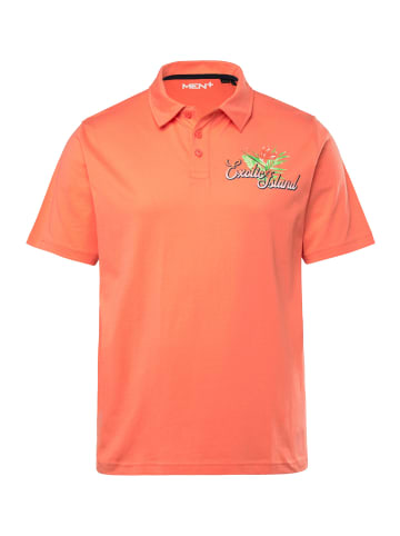 Men Plus Poloshirt in koralle