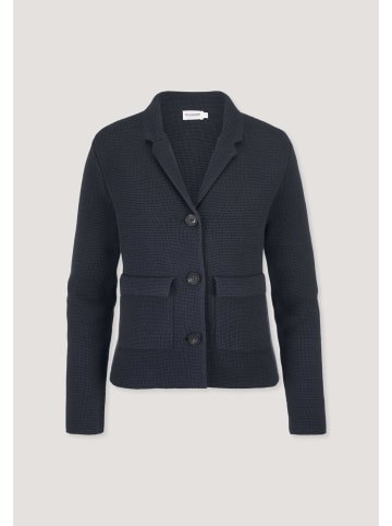 Hessnatur Hessnatur Strick Blazer Regular aus Bio-Baumwolle mit Bio-Merinowolle in marine