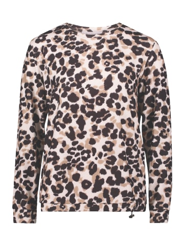 BETTY & CO Casual-Shirt mit Tunnelzug in Beige/Schwarz