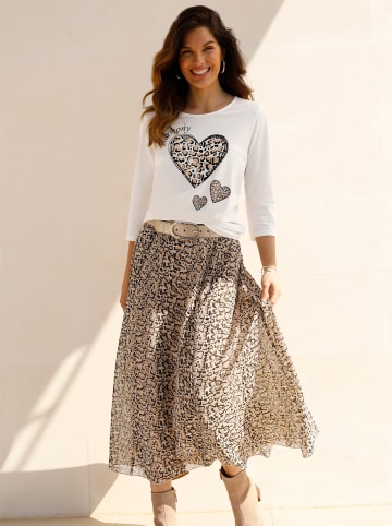 Sieh an! 3/4-Arm-Shirt in ecru-schwarz