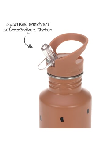 Lässig Edelstahl-Trinkflasche 500 ml - Happy Prints in braun