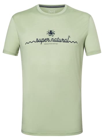 super.natural Merino T-Shirt in grün