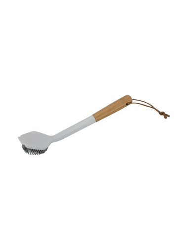 Michelino Spülbürste mit Silikonborsten & Bambusgriff - 27 cm in Weiß
