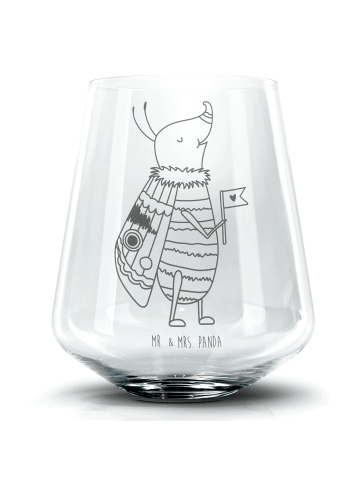Mr. & Mrs. Panda Cocktail Glas Nachtfalter Fähnchen ohne Spruch in Transparent