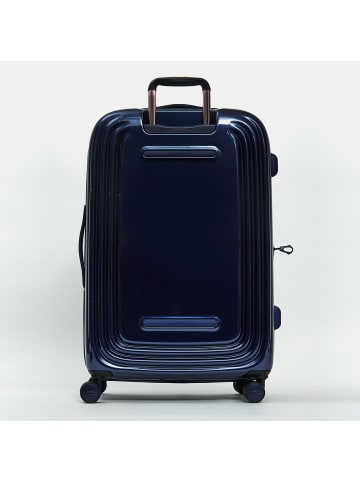 Mandarina Duck Logoduck + Metal 4 Rollen Trolley L 75 cm mit Dehnfalte in blue indigo