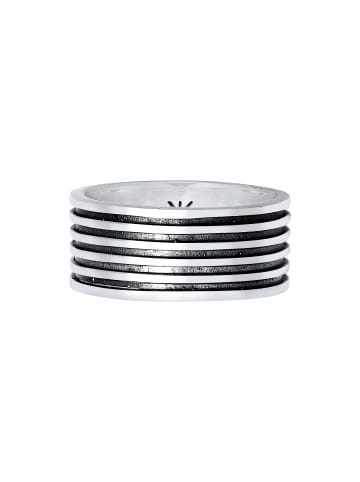 KUZZOI Ring 925 Sterling Silber in Grau