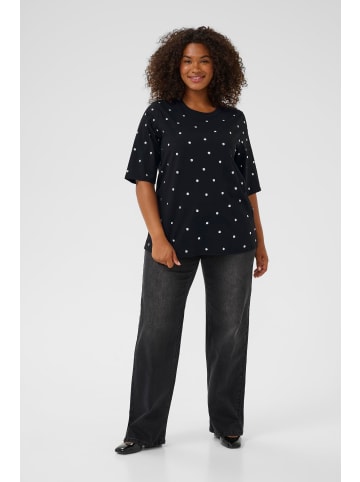 KAFFE curve T-shirt KChelena Loose fit in Black Deep