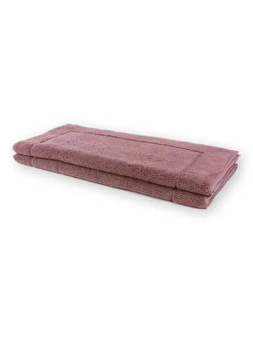 Framsohn 2er Set: Zwirnfrottier Badematte "Easy" in Altrosa (L) 70 x (B) 50 cm