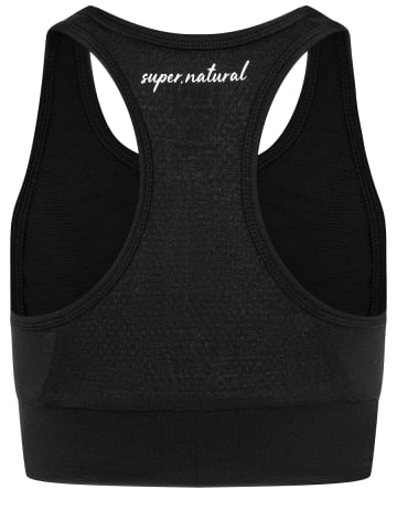 super.natural Merino Bra W MOTION ZIP TOP in schwarz