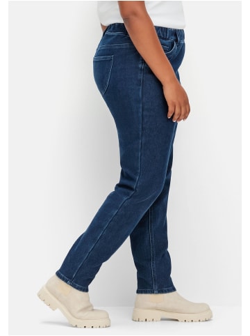 sheego Skinny Thermojeans in dark blue Denim