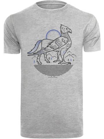 F4NT4STIC T-Shirt Harry Potter Buckbeak Line Art in grau meliert