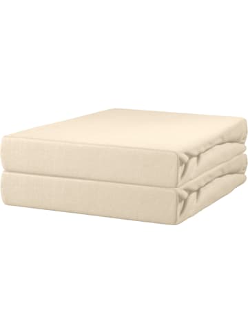 Erwin Müller Interlock-Jersey Spannbettlaken 2er-Pack Nürnberg in natur