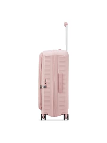 Roncato Arcade DLX 4 Rollen Trolley 67 cm mit Dehnfalte rosa pastello