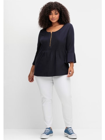 sheego by Joe Browns 3/4-Arm-Shirt in nachtblau