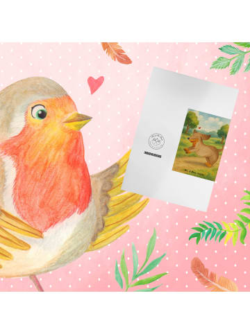 Mr. & Mrs. Panda babykarte Hund Dackel Design ohne Spruch in Weiß